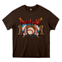 Chocolate Brown baseball mom Heavy Core Tee - AdoDesignShop