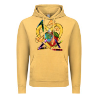 Vintage Mustard heart pencil Vintage Hoodie - NancyCooperArtShop