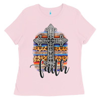 Bubblegum Pink western faith Ladies Tee - AdoDesignShop