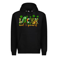 Black Lucky and i gnome it St. Patrick's Day Premium Hoodie - CowGirlArtShop