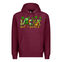 Burgundy Lucky and i gnome it St. Patrick's Day Premium Hoodie - CowGirlArtShop