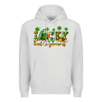 Dove Grey Lucky and i gnome it St. Patrick's Day Premium Hoodie - CowGirlArtShop