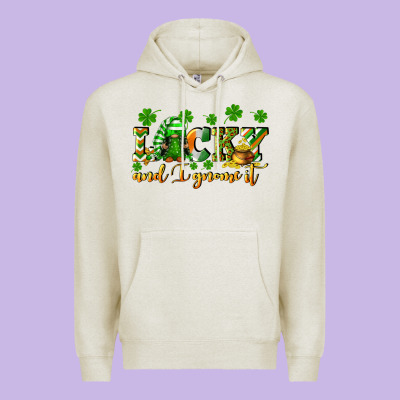 Lucky And I Gnome It St. Patrick's Day Premium Hoodie Designed By Cowgirlartshop