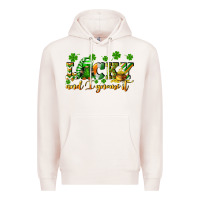 Pale Pink Lucky and i gnome it St. Patrick's Day Premium Hoodie - CowGirlArtShop