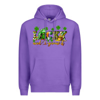 Purple Lucky and i gnome it St. Patrick's Day Premium Hoodie - CowGirlArtShop