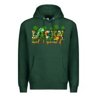 Sports Green Lucky and i gnome it St. Patrick's Day Premium Hoodie - CowGirlArtShop