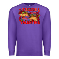 Purple Tacos are my Valentine Valentine's Day Premium Sweatshirt - FaDigitalArtStudio