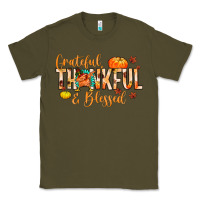 Army Green grateful thankful and blessed Classic Tee - MaliasSmallBusiness