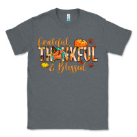 Charcoal Heather grateful thankful and blessed Classic Tee - MaliasSmallBusiness