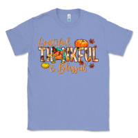 Colony Blue grateful thankful and blessed Classic Tee - MaliasSmallBusiness