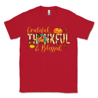 Red grateful thankful and blessed Classic Tee - MaliasSmallBusiness