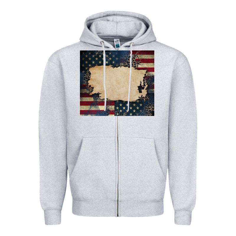 American Flag Add Your Text Zipper Hoodie by CowGirlArtShop | Teevron
