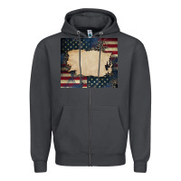 Smoke American flag add your text Zipper Hoodie - CowGirlArtShop