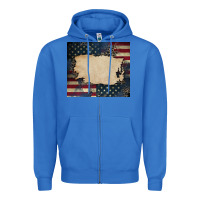 True Royal American flag add your text Zipper Hoodie - CowGirlArtShop