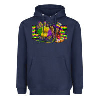 Navy love lips mardi gras Heavyweight Hoodie - OliviaCreatesArt