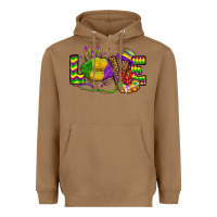 Toasted Coconut love lips mardi gras Heavyweight Hoodie - OliviaCreatesArt