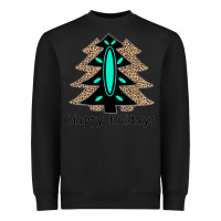Black Happy Holidays Tree Heavyweight Sweatshirt - Bettercallsaul
