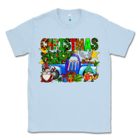 Dusty Blue christmas truck Classic Tee - SublimationCraftShop