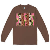 Chestnut cactus leopard cowhide brush stroke Long Sleeve Tee - Artiststas