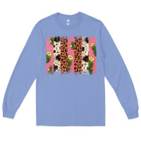 Colony Blue cactus leopard cowhide brush stroke Long Sleeve Tee - Artiststas