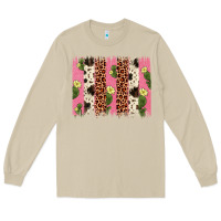 Mushroom cactus leopard cowhide brush stroke Long Sleeve Tee - Artiststas