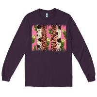 Plum cactus leopard cowhide brush stroke Long Sleeve Tee - Artiststas