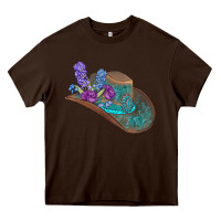 Chocolate Brown cowboy hat Heavy Core Tee - AdoDesignShop