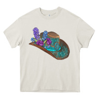 Cream cowboy hat Heavy Core Tee - AdoDesignShop