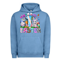 Pigment Pebble Blue My 1st Easter Urban Hoodie - CowhideDigitalArt