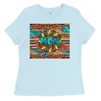 Baby Blue sunflower mom Ladies Tee - Artiststas