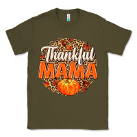 Army Green Thankful Mama Classic Tee - MaliasSmallBusiness