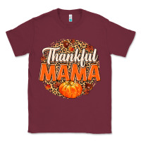 Burgundy Thankful Mama Classic Tee - MaliasSmallBusiness