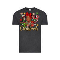 Vintage Black christmas joy black woman Vintage Tee - MaliasSmallBusiness