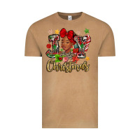 Vintage Camel christmas joy black woman Vintage Tee - MaliasSmallBusiness