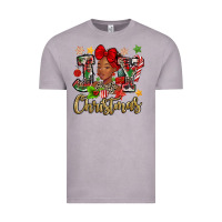 Vintage Zinc christmas joy black woman Vintage Tee - MaliasSmallBusiness