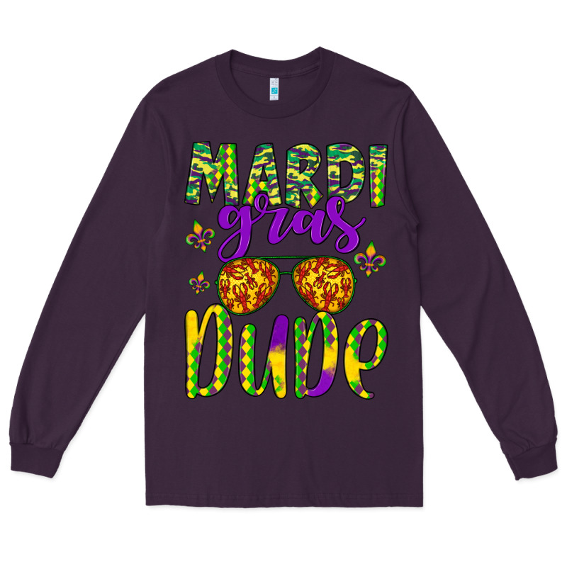 Mardi Gras Dude Long Sleeve Tee by Artiststas | Teevron