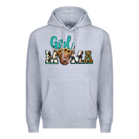 Heather Grey girl mama Premium Hoodie - JahusDesignShop