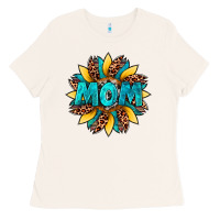 Bone sunflower mom leopard Ladies Tee - Artiststas