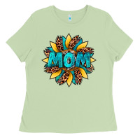 Sunflower Mom Leopard Ladies Tee | Teevron