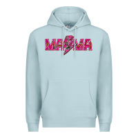 Blue Mist Mama neon lightning bolt mother's day Premium Hoodie - HowdyJamesFarm