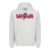 Dove Grey Mama neon lightning bolt mother's day Premium Hoodie - HowdyJamesFarm