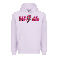Lilac Mama neon lightning bolt mother's day Premium Hoodie - HowdyJamesFarm