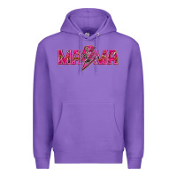 Purple Mama neon lightning bolt mother's day Premium Hoodie - HowdyJamesFarm
