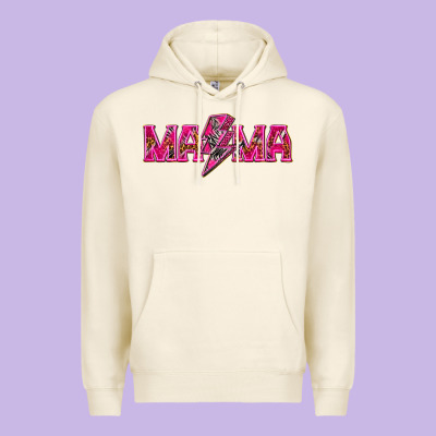 Mama Neon Lightning Bolt Mother's Day Premium Hoodie Designed By Howdyjamesfarm
