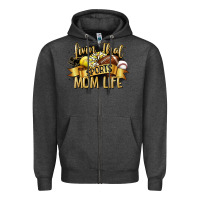 Charcoal Heather livin that sports mom life Zipper Hoodie - CowGirlArtShop