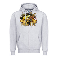 Heather Grey livin that sports mom life Zipper Hoodie - CowGirlArtShop