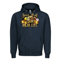 Navy livin that sports mom life Zipper Hoodie - CowGirlArtShop