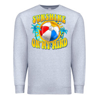 Heather Grey Sunshine on my mind Premium Sweatshirt - FaDigitalArtStudio