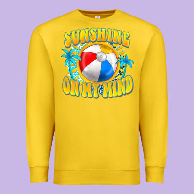 Sunshine On My Mind Premium Sweatshirt Designed By Fadigitalartstudio