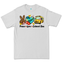 Dove Grey peace love school bus Premium Tee - NancyCooperArtShop